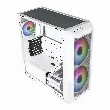 Gabinete Cooler Master Haf 500 Midi Tower Con Ventana, 3x Vent. Argb, Blanco