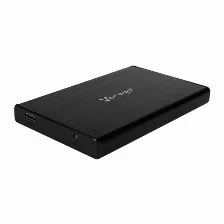 Enclosure Vorago Hdd-202, Sata, Interfaz Externa Usb C 3.1, 10 Gbps, Para Hdd/ssd 2.5 Pulg, Max Capacidad 2tb, Negro