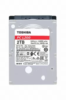 Disco Duro Interno Toshiba L200 2tb, 2.5 Pulgadas, Sataiii, 6 Gbit/s, 5400rpm, 128mb Cache