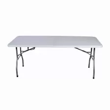 Mesa Plegable Generica 1.83 Metros, 183x76x74cm, Grosor 4.35cm, Tubo 28x1.0mm, Color Blanco