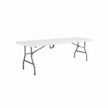 Mesa Modamob Plegable 2.40 Metros, 240x76x74cm, Base 4.35cm, Tubo 28x1.0mm, Blanca