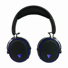 Diadema Game Factor Hsb600 Gaming Inalambrica Rgb Triple Conectividad Microfono Removible Surround 7.1 Color Negro