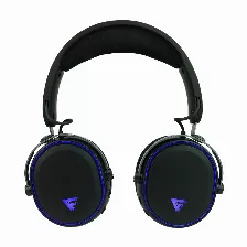 Diadema Game Factor Hsb600 Gaming Inalambrica Rgb Triple Conectividad Microfono Removible Surround 7.1 Color Negro