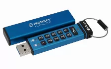 Memoria Usb Kingston Technology Ironkey Keypad 200 64 Gb Usb Tipo A, 3.2 Gen 1 (3.1 Gen 1), Color Azul