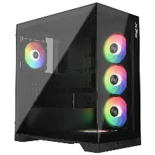 Gabinete Xpg Invaderxmt, Mid-tower, Ventana, Rgb, Ventiladores 5x120mm, Color Negro Open Box Nuevo