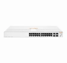 Switch Aruba Gestionado, L2+, Cantidad De Puertos 24, Gigabit Ethernet (10/100/1000), 128 Gbit/s, 1u, Blanco