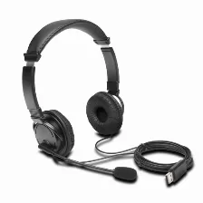 Audífonos Kensington K97601ww Diadema Para Llamadas/música, Micrófono Boom, Conectividad Alámbrico, Conector De 3.5 Mm No, Color Negro