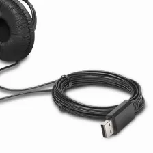 Audífonos Kensington K97601ww Diadema Para Llamadas/música, Micrófono Boom, Conectividad Alámbrico, Conector De 3.5 Mm No, Color Negro