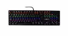 Teclado Game Factor Kbg400-b Inglés, Alámbrico, Conexión Usb, 104 Teclas, Led Rgb, Color Negro