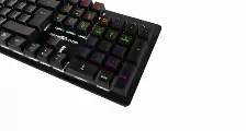 Teclado Game Factor Kbg400-b Inglés, Alámbrico, Conexión Usb, 104 Teclas, Led Rgb, Color Negro