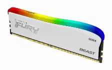 Memoria Ram Dimm Kingston Fury Beast 16gb Rgb Edicion Especial Ddr4, 3200 Mhz, Aura Sync, Color Blanco