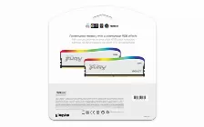 Memoria Ram Kingston Fury Beast Rgb Edicion Especial 8gb Ddr4, 3200 Mhz, Rgb, Aura Sync, Blanco