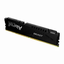 Memoria Ram Kingston Technology Fury Beast 16 Gb Ddr5, 5200 Mhz, 288-pin Dimm, Negro