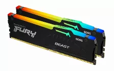 Memoria Ram Kingston Technology Fury Beast Rgb 64 Gb Ddr5, 2600 Mhz, 288-pin Dimm, ( 2 X 32 Gb) Pc/servidor