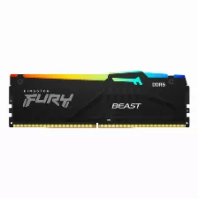 Memoria Ram Kingston Fury Beast Disipador Rgb, 16gb, Ddr5, 6000mhz, 288-pin Dimm, Xmp+expo