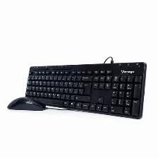 Kit Teclado Multimedia Y Mouse Vorago, Mouse Optico 1000 Km-104, Usb 2.0, Negro