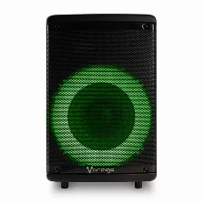 Bocina Vorago Karaoke Speaker 302, 30 W, 4 Ohmio, Inalambrico Y Alambrico, Con Microfono, Rgb, Color Negro