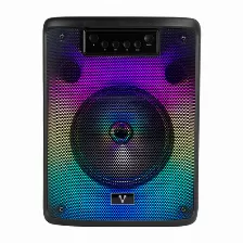 Bocina Vorago Bt 303 Karaoke Speaker, 10 W, 2 Ohmio, Inalambrico, Rgb, Color Negro