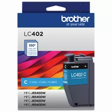 Cartucho De Tinta Brother Lc402cs Original, Cian, Compatibilidad Mfc-j5340dw, Mfc-j6540dw, Mfc-j6940dw