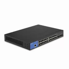 Switch Linksys Lgs328c-eu, Administrable, 24 Puertos Gigabit (10/100/1000), 128 Gbit/s, 802.1p Qos, Negro