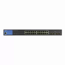 Switch Linksys Gigabit Ethernet Lgs328pc, 24 Puertos, Poe+ 10/100/1000 Mbps + 4 Puertos, Administrable