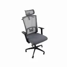 Silla Gerencial Modamob Kioto, Gris/negro, Reposabrazos, 5 Llantas, Piston De Altura, Perchero En Cabecera, Granel