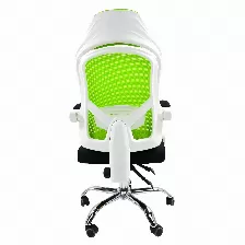 Silla Gerencial Modamob, Modelo Orion, Color Blanco/negro/verde, Cabecera, Reposabrazos, 1pz, Granel