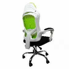 Silla Gerencial Modamob, Modelo Orion, Color Blanco/negro/verde, Cabecera, Reposabrazos, 1pz, Granel