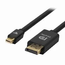 Cable Mini Displayport A Displayport Game Factor Mdtd400, Ultra Hd 4k, 21 Gbps, 2m, Negro