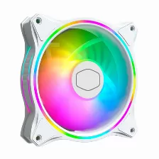 Kit 3 Ventiladores Cooler Master Mf120 Halo, 120mm, Rgb, Blanco