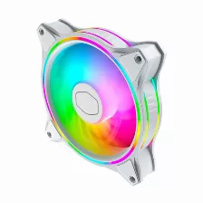 Paquete De 3 Ventiladores Cooler Master Mf120 Halo, 120mm, Rgb, Color Blanco