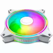 Paquete De 3 Ventiladores Cooler Master Mf120 Halo, 120mm, Rgb, Color Blanco