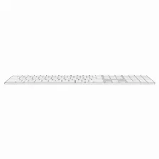 Teclado Inalámbrico Apple Magic Español, Teclado Numérico Si, Color Aluminio, Blanco