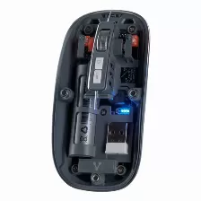 Mouse Vorago Mo-415 Optico, 5 Botones, 1600 Dpi, Bluetooth, Usb, Recargable-tipo C, Transparente