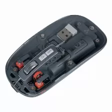 Mouse Vorago Mo-415 Optico, 5 Botones, 1600 Dpi, Bluetooth, Usb, Recargable-tipo C, Transparente