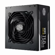 Fuente De Poder Cooler Master, 750w, 80 Plus Gold, Mwe 750 V2, Atx 3.0, Full Modular, Negro