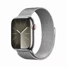 Smart Watch Apple Watch Watch Series 9 Touch Si, Micrófono Si, Altavoces Si, Monitor De Frecuencia Cardíaca Si, Bluetooth 5.3, Color De Banda Plata, Ip6x