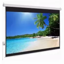 Pantalla Proyeccion Electrica Multimedia Screen Mse-154, 86 Pulgadas Diagonal, Medida 154 Cm X 154 Cm, Formato 1:1, Color Blanco Mate, Para Colgar O Pared