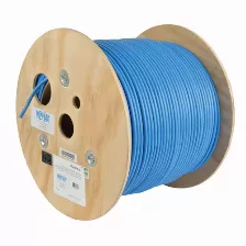Cable De Red Tripp Lite N223-01k-bl Cable Ethernet A Granel De Pvc Cmr Utp Núcleo Sólido Cat6a Certificado 10g, Azul, 304.8 M [1000 Pies], 304.8 M, Cat6a, U/utp (utp), Azul