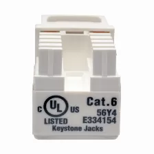 Conector Keystone Jack 110 Punchdown Cat6/cat5eblanco.