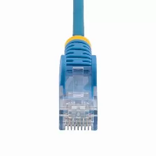 Cable De Red Startech.com Cable Cat6 De 3m - Delgado - Con Conectores Rj45 Sin Enganches - Azul, 3 M, Cat6, U/utp (utp), Rj-45, Rj-45, Azul