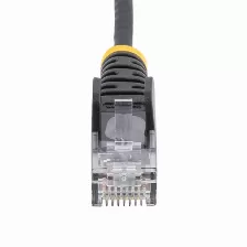 Cable De Red Startech.com Cable Cat6 De 30 Cm - Delgado - Con Conectores Rj45 Sin Enganches - Negro, 0.3 M, Cat6, U/utp (utp), Rj-45, Rj-45, Negro