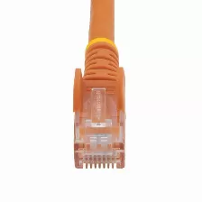 Cable De Red Startech.com Cable De Red Ethernet Cat6 Snagless De 3m Naranja - Cable Patch Rj45 Utp, 3 M, Cat6, U/utp (utp), Rj-45, Rj-45, Naranja