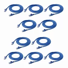 Cable De Red Startech.com Cable De Red Rj45 Cat6 Azul De 1.5m - Paquete De 10 Unidades, 1.5 M, Cat6, U/utp (utp), Rj-45, Rj-45, Azul