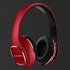 Audífonos Naceb Technology Cetus Diadema Para Llamadas/música, Micrófono Integrado, Conectividad Inalámbrico Y Alámbrico, Conector De 3.5 Mm Si, Color Negro, Rojo