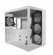 Gabinete Naceb Technology White Nova Pc, Soporta Atx, Micro Atx, Mini-atx, 7 Ranuras De Expansión, Color Blanco, Iluminación Si, Ventiladores Traseros 1x 120 Mm, 1 X Usb 3.2