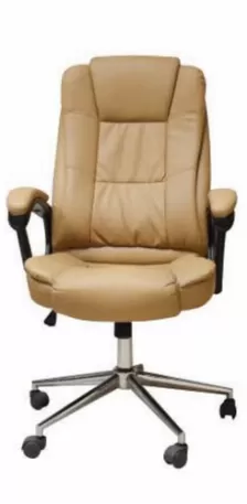 Silla Gamer Naceb Technology Na-0930c Asiento Acolchado, Reposa-brazos Si, Material Vinilo, Base Metal, Color Crema De Color