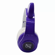 Audífonos Necnon Nbh-07 Diadema Para Llamadas/música, Micrófono Integrado, Conectividad Inalámbrico Y Alámbrico, Conector De 3.5 Mm Si, Color Púrpura, Blanco