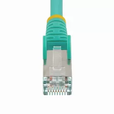 Cable De Red Startech.com Cable De 3m De Red Ethernet Cat6a - Aguamarina - Low Smoke Zero Halogen (lszh) - 10gbe - 500mhz - Poe++ De 100w - Snagless Sin Pestillo - Rj-45 - Cable De Red S/ftp, 3 M, Cat6a, S/ftp (s-stp), Rj-45, Rj-45, Color Aguamarina