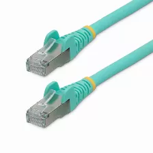 Cable De Red Startech.com Cable De 1.8m De Red Ethernet Cat6a - Aguamarina - Low Smoke Zero Halogen (lszh) - 10gbe - 500mhz - Poe++ De 100w - Snagless Sin Pestillo - Rj-45 - Cable De Red S/ftp, 1.8 M, Cat6a, S/ftp (s-stp), Rj-45, Rj-45, Color Aguamarina